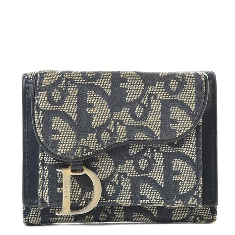 saddle compact wallet dior|authentic Dior monogram wallet.